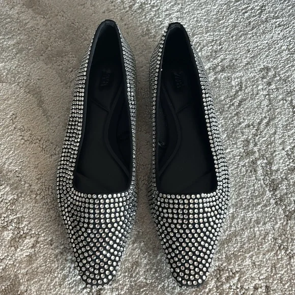 Zara Black and Silver Women's Flats Shoes - Picture 2 of 5